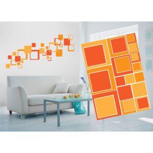 Ukrasne naljepnice za zid narančasti kvadrati
