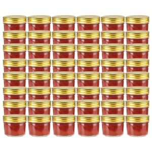 VidaXL Staklenke za džem sa zlatnim poklopcima 48 kom 110 ml