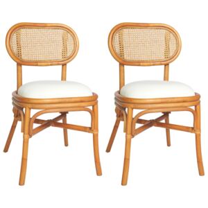 VidaXL Blagovaonske stolice od platna 2 kom svjetlosmeđe