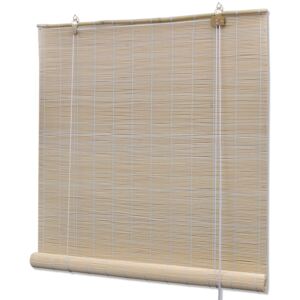 VidaXL Rolo zavjesa od bambusa prirodna boja 100 x 160 cm