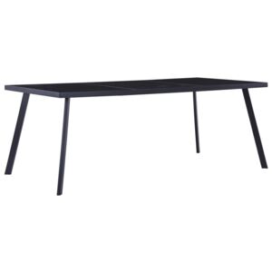 VidaXL Blagovaonski stol crni 200 x 100 x 75 cm od kaljenog stakla