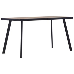 VidaXL Blagovaonski stol svijetla boja drva i crna 140x70x75 cm MDF