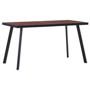 VidaXL Blagovaonski stol tamna boja drva i crna 140 x 70 x 75 cm MDF