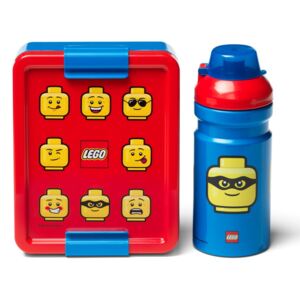Set crveno-plave kutije za užinu i boce za piće LEGO® Iconic