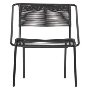 Crna stolica od plastičnog ratana, pogodna i za vanjski prostor BePureHome Wisp