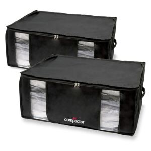 Set od 2 crne vakuumske kutije za pohranu Compactor Black Edition XXL, 50 x 26,5 cm