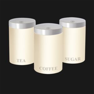 LIMARIJA SEBASTIJAN Set metalnih spremnika za kavu, čaj i šećer BH-1353