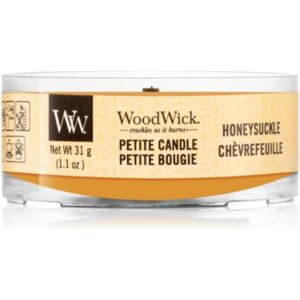 Woodwick Honeysuckle mala mirisna svijeća bez staklene posude s drvenim fitiljem 31 g