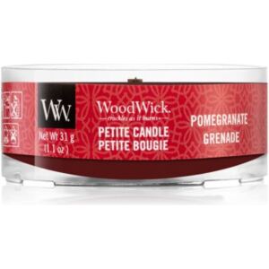 Woodwick Pomegranate mala mirisna svijeća bez staklene posude s drvenim fitiljem 31 g