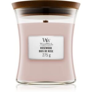 Woodwick Rosewood mirisna svijeća s drvenim fitiljem 275 g