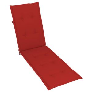 VidaXL Jastuk za ležaljku crveni (75 + 105) x 50 x 4 cm
