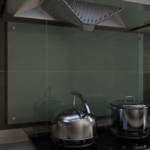 VidaXL Kuhinjska zaštita od prskanja bijela 100 x 60 cm kaljeno staklo