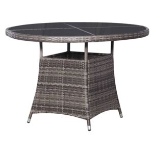 VidaXL Vrtni stol sivi 110 x 74 cm od poliratana