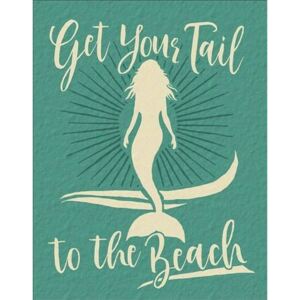 Get Your Tail - Mermaid Metalni znak, (31 x 42 cm)