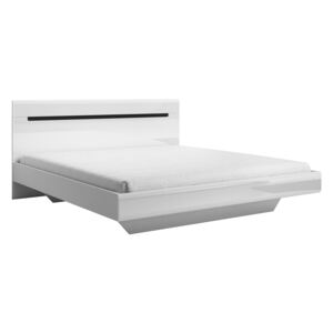 Bračni krevet 160 cm Hayle Tip 31 (bijela + bijeli visoki sjaj)