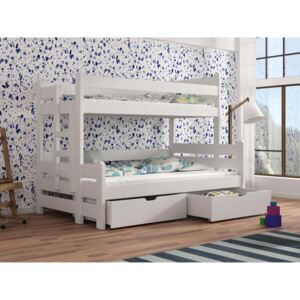 Zondo Dječji krevet na kat 90 cm Bivi (bijela)