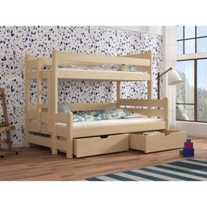 Zondo Dječji krevet na kat 90 cm Bivi (bor)