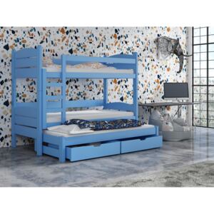 Dječji krevet na kat 90 cm Celsa (plava)
