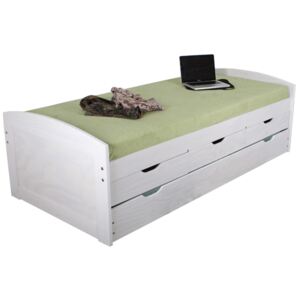Krevet na razvlačenje 90 cm Mercatu (s rešetkom) (bijela)
