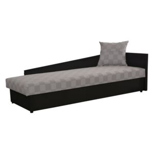 Jednostruki krevet (ležaj) 80 cm Jeannine (siva + crna) (s prostorom za odlaganje) (D)
