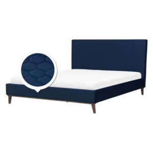 Zondo Bračni krevet 180 cm BARON (s podnicom) (plava). 1007164