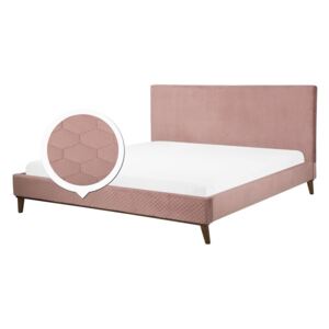 Zondo Bračni krevet 180 cm BARON (s podnicom) (ružičasta). 1007162