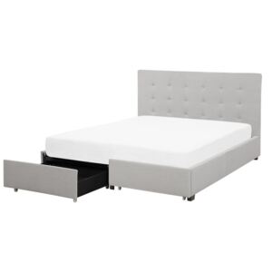 Bračni krevet 160 cm ROLLA (s podnicom i prostorom za odlaganje) (svijetlo siva)