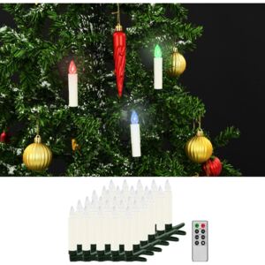 VidaXL Božićne bežične LED svijeće s daljinskim upravljačem 30 kom RGB